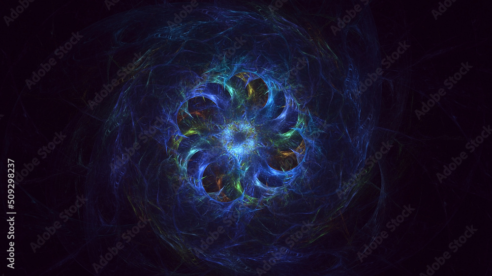 3D rendering abstract multicolor technology fractal light background 3D rendering abstract multicolor technology fractal light background