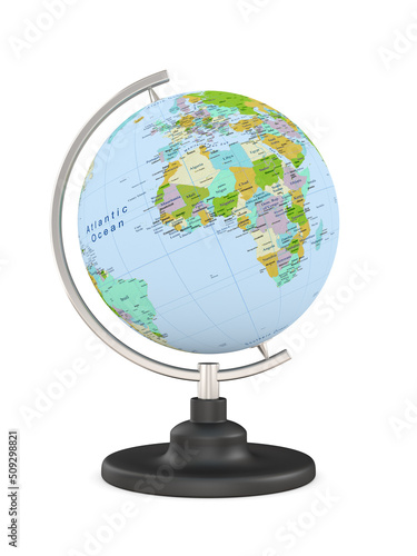 Globe on white background. ...