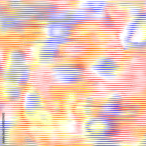 Moire gradient texture, bright phantom  wavy lines optical illusion. Abstract rainbow pattern with distorted lines. 
Digital screen effect make in overlay background. Vector wallpaper