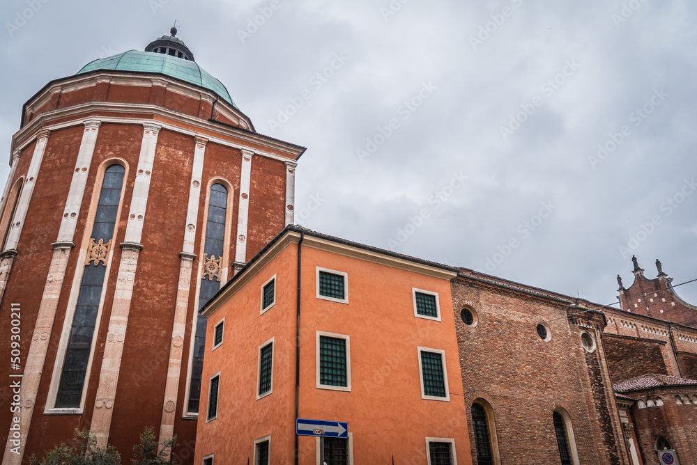 View of Vicenza Cathedral, Veneto, Italy, Europe, World Heritage Site