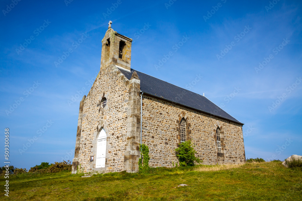 Old church on Chausey island, Brittany, France