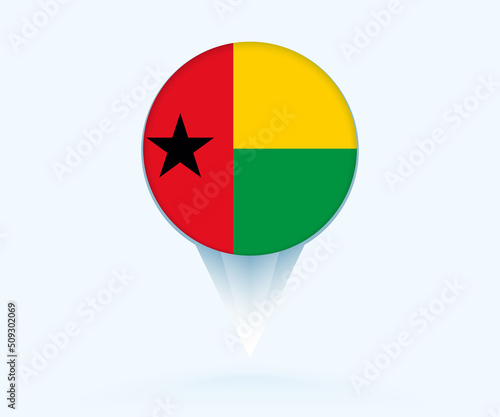 Free Download Map pointer with flag of Guinea-Bissau. - GFXLoad