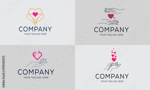 Set of dating logo icons. Design for web and mobile app