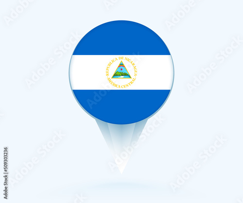 Map pointer with flag of Nicaragua. Free Download Map pointer with flag of Nicaragua. - GFXLoad