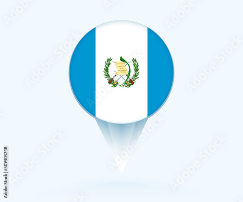 Free Download Map pointer with flag of Guatemala. - GFXLoad