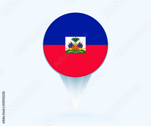 Free Download Map pointer with flag of Haiti. - GFXLoad