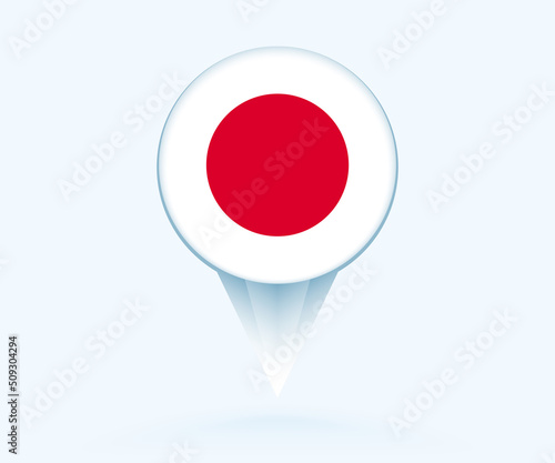 Free Download Map pointer with flag of Japan. - GFXLoad