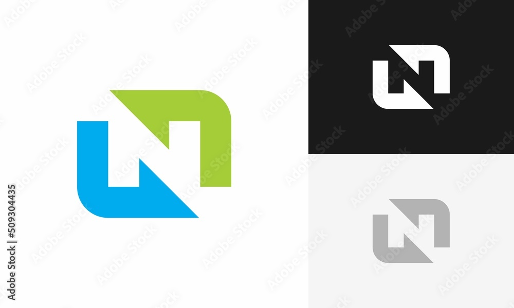letter n initial arrow logo abstract design letter n initial arrow logo abstract design