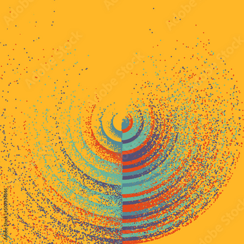 Noise gradient swirl algorithm implementation illustration