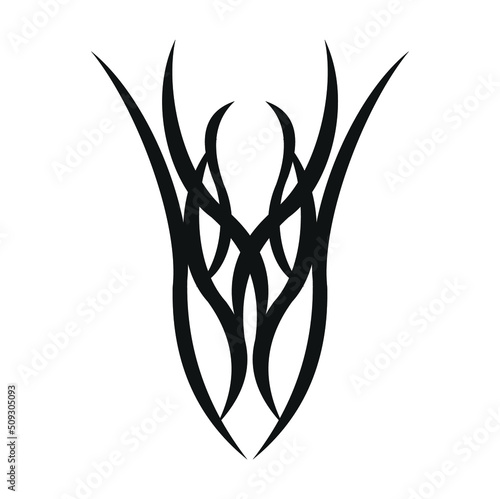 tato tribal abstract vector design illustration line art