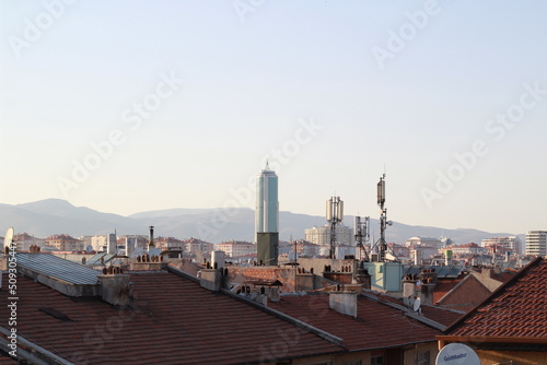 panorama from city bridge