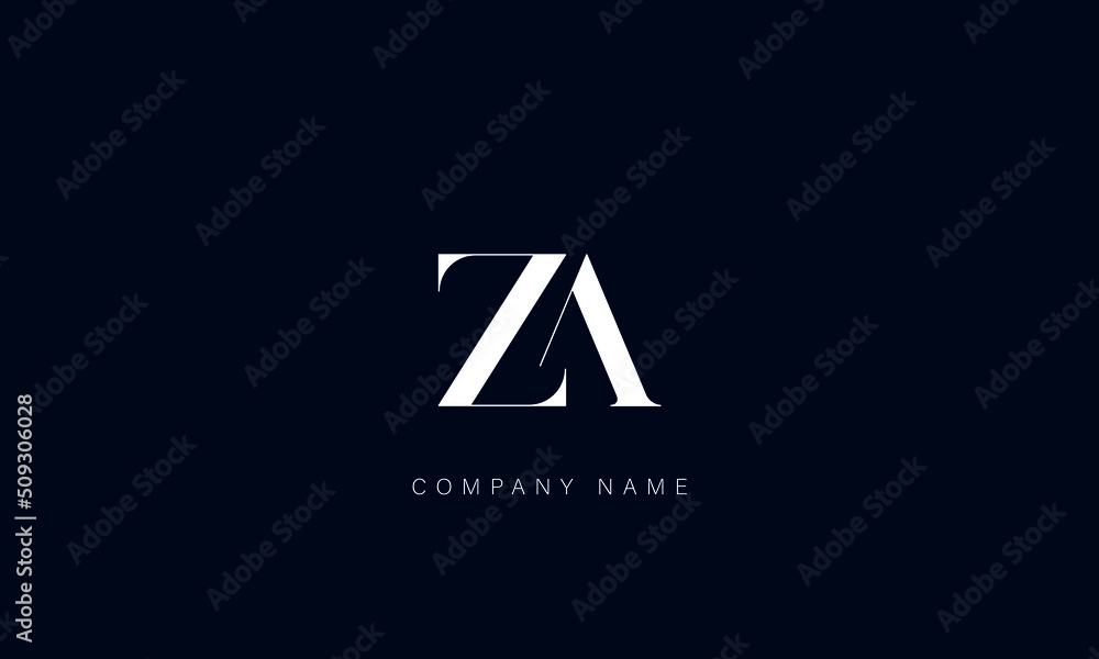 Obraz premium AZ, ZA Abstract Letters Logo Monogram