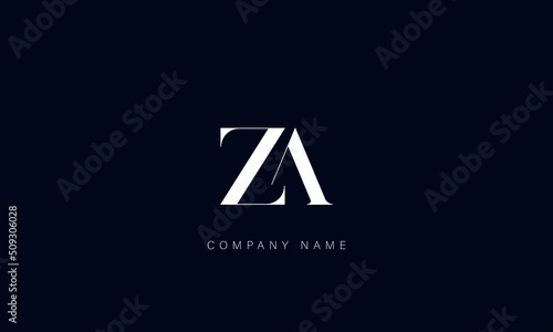 AZ, ZA Abstract Letters Logo Monogram