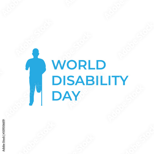 world day disability logo design vector