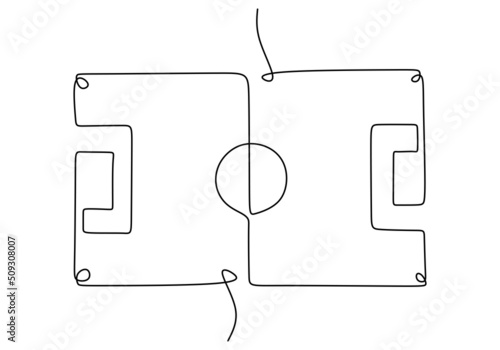 One continuous single line ...