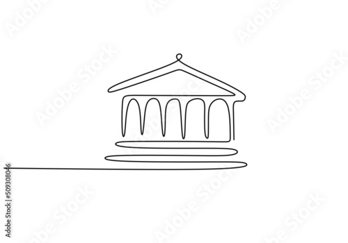 One continuous single line ...