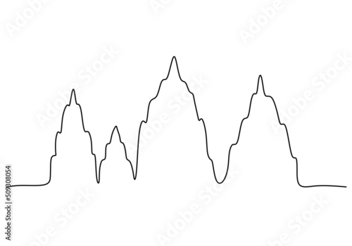 One continuous single line ...