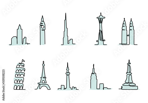 One continuous single line ...