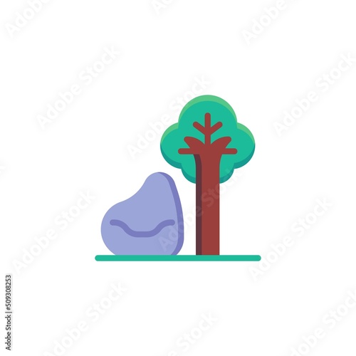 Open space area flat icon