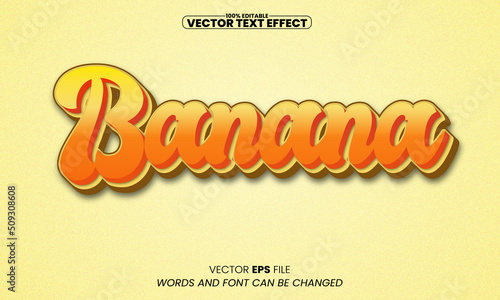 Banana yellow orange gradient text effects