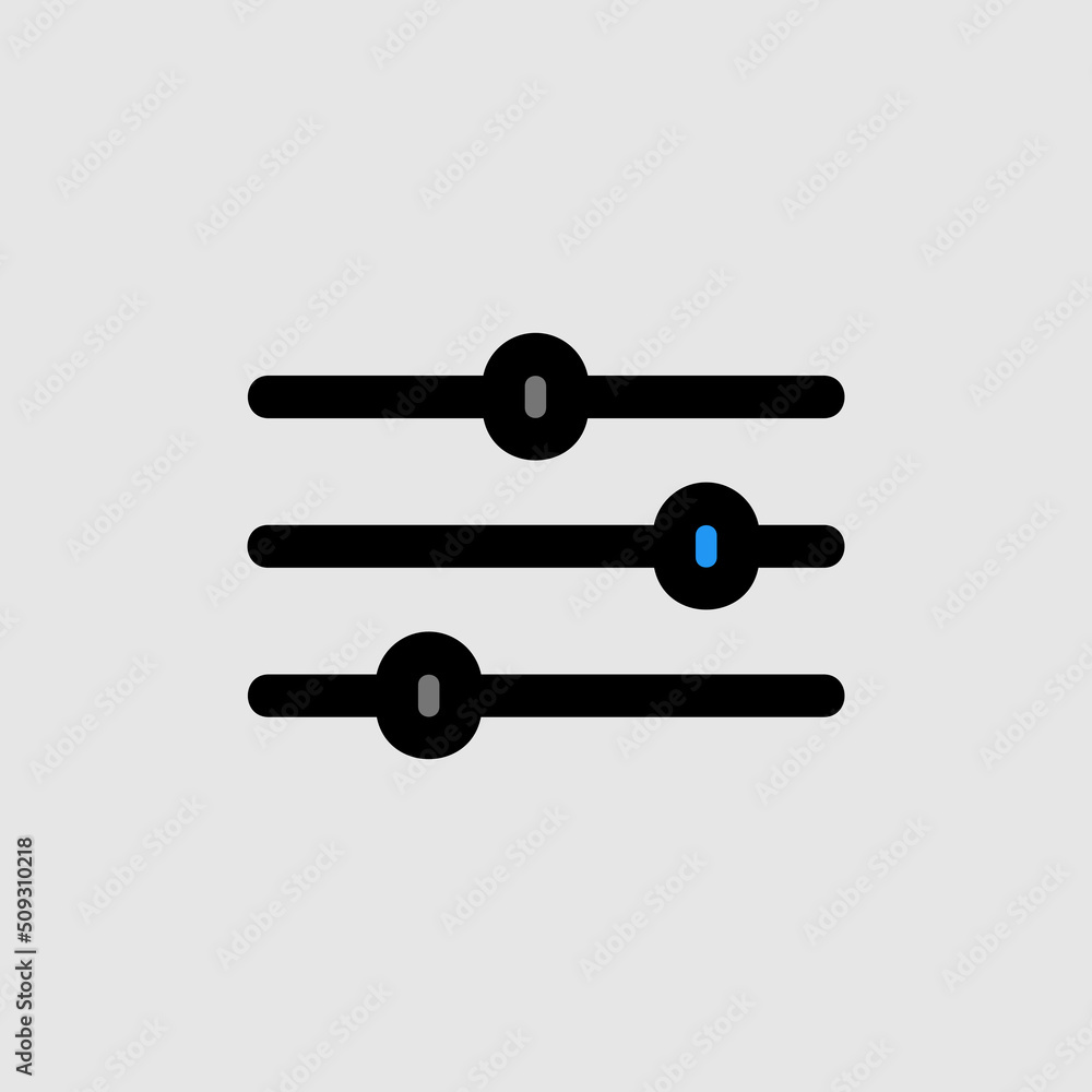 Settings icon in filled line style about essentials, use for website mobile app presentation Settings icon in filled line style about essentials, use for website mobile app presentation