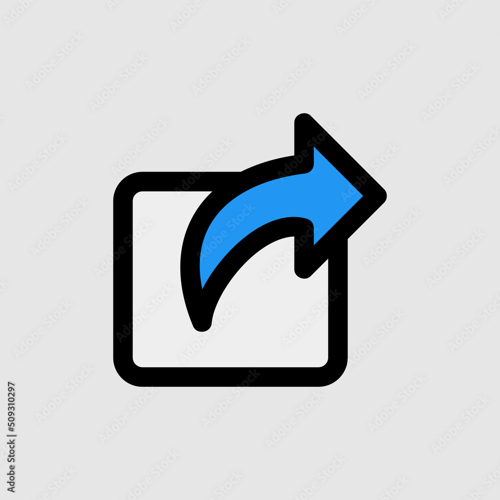 Share icon in filled line style about essentials, use for website mobile app presentation Share icon in filled line style about essentials, use for website mobile app presentation