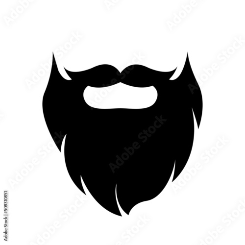 Beard logo icon vector illustration