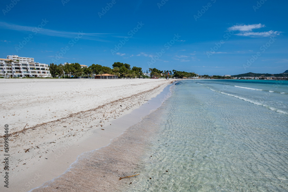 Alcudia beach, Alcudia, Mallorca, Balearic Islands, Spain