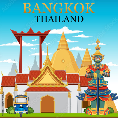 Bangkok Thailand Landmark Banner