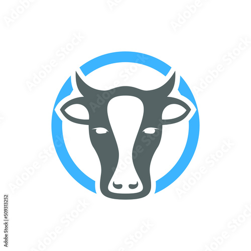 Cow Head Logo can be use for icon, sign, logo and etc
