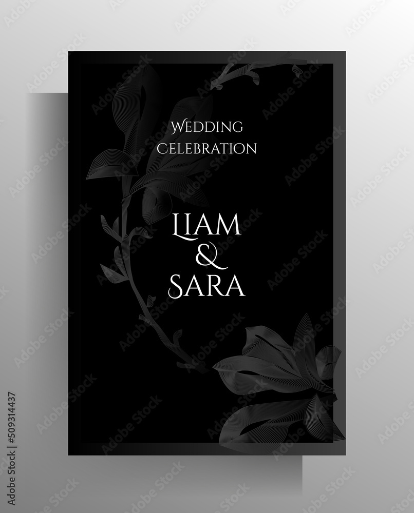 Design wedding invitation template. Vector illustration.