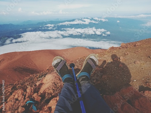 hiking in the mountains photo