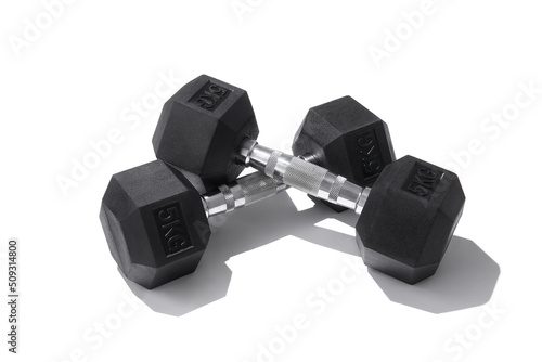 two heavy Dumbbell, barbell photo