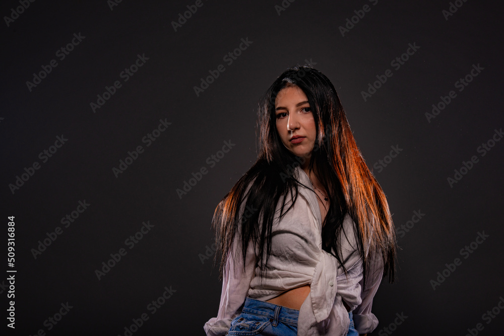 Posing while having a serious face Posing while having a serious face