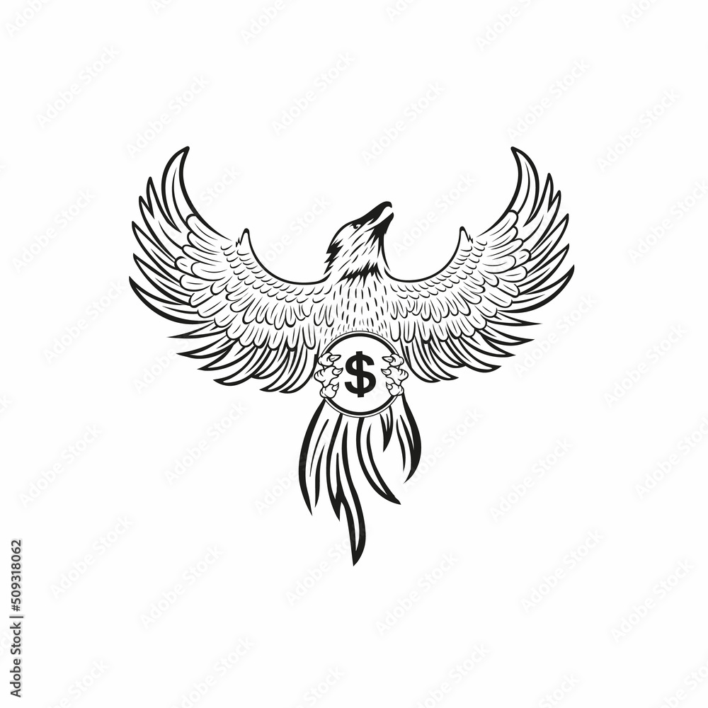 Obraz premium flying phoenix logo