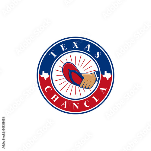 slapping hand logo using slippers