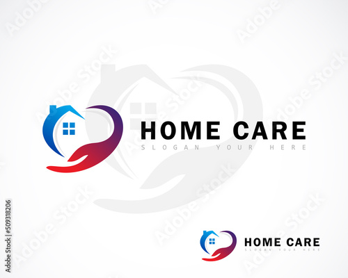 home care logo creative design concept medical business illustration vector