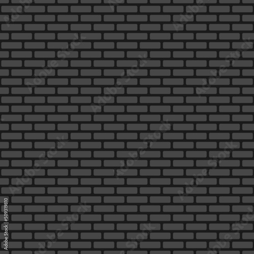 Black brick wall vector seamless texture. Best for wallpapers, background, surface and web design.