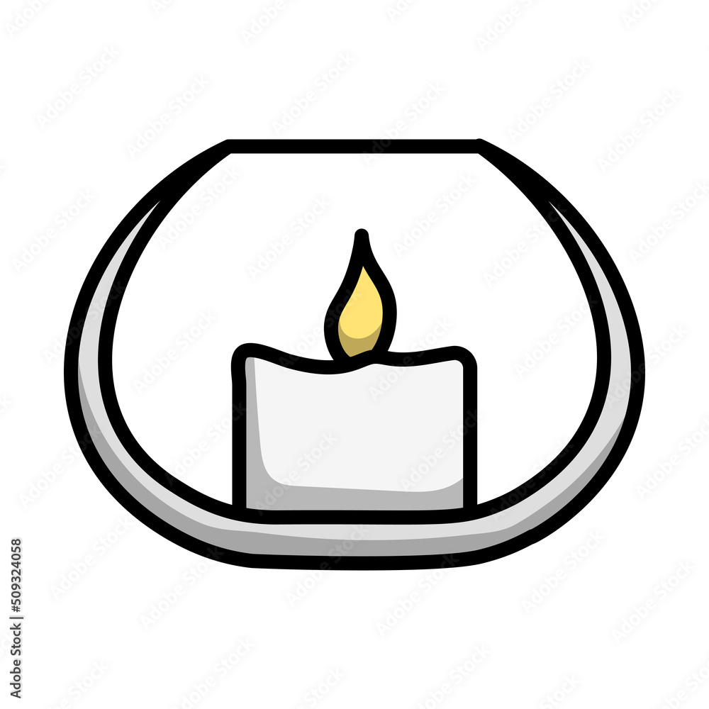 Candle In Glass Icon Candle In Glass Icon