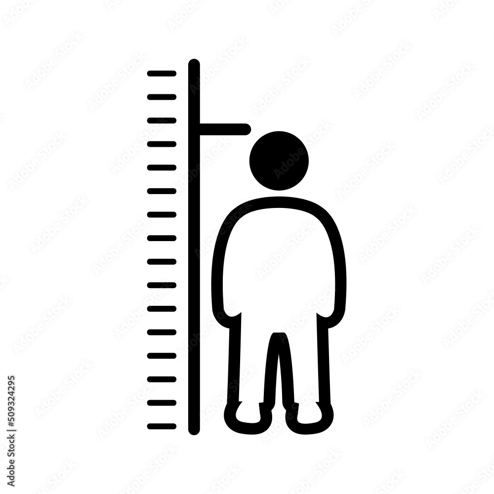 Black solid icon for Height Icon Black solid icon for Height Icon