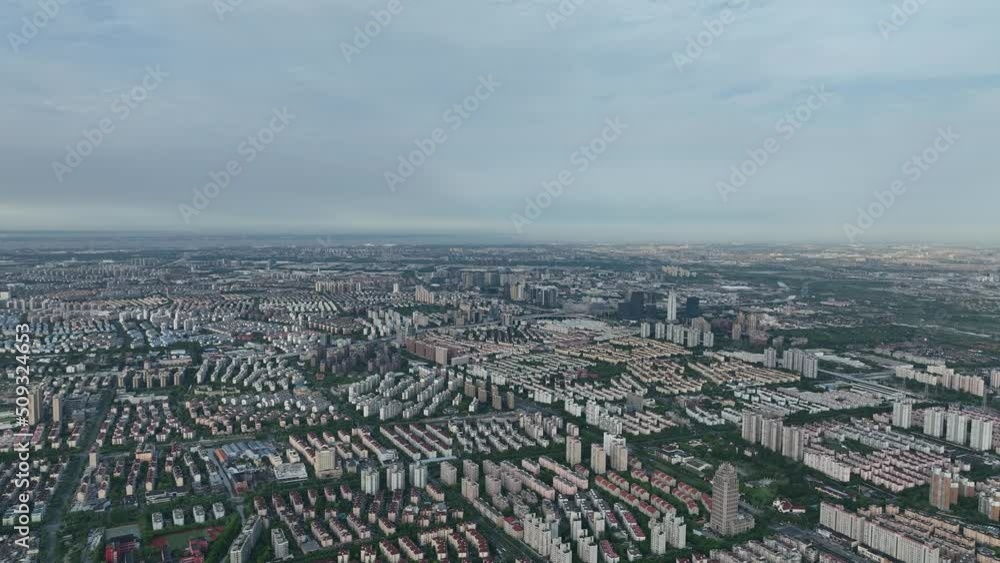 Drone aerial view of Buildings in rows skyline in the city. Aerial view of residential building office buildings in Pudong Shanghai China. Business, house development, economy concept b-roll footage Drone aerial view of Buildings in rows skyline in the city. Aerial view of residential building office buildings in Pudong Shanghai China. Business, house development, economy concept b-roll footage