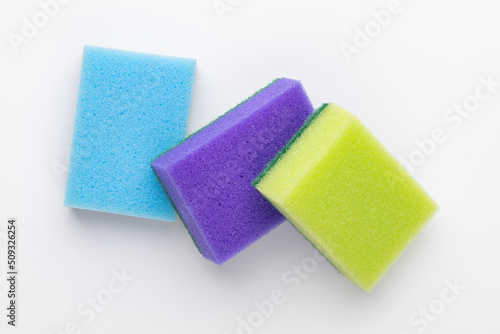 Sponges isolated on white background.