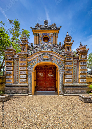 An Dinh palace view from near the Imperial City with the Purple Forbidden Cit...