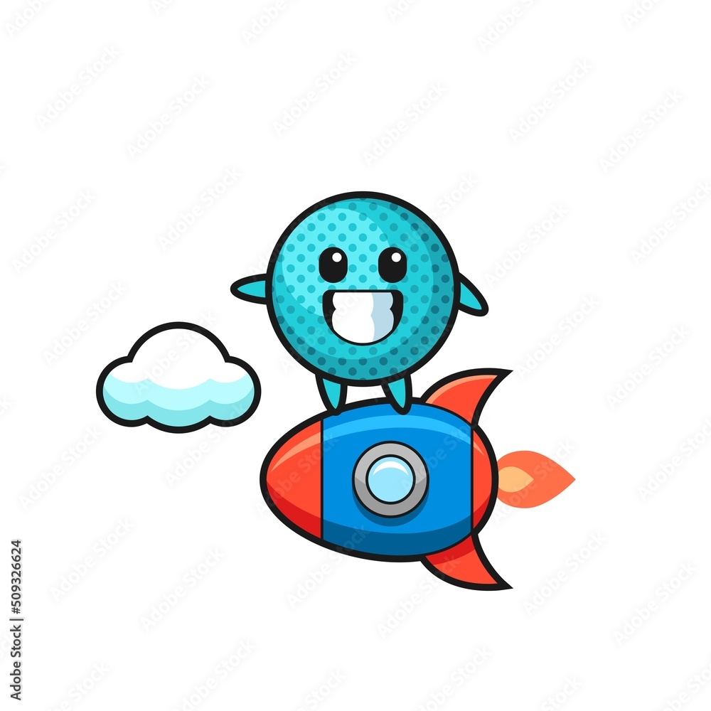 spiky ball mascot character riding a rocket spiky ball mascot character riding a rocket