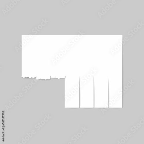 Street paper ad or announcement with tear-off stripes