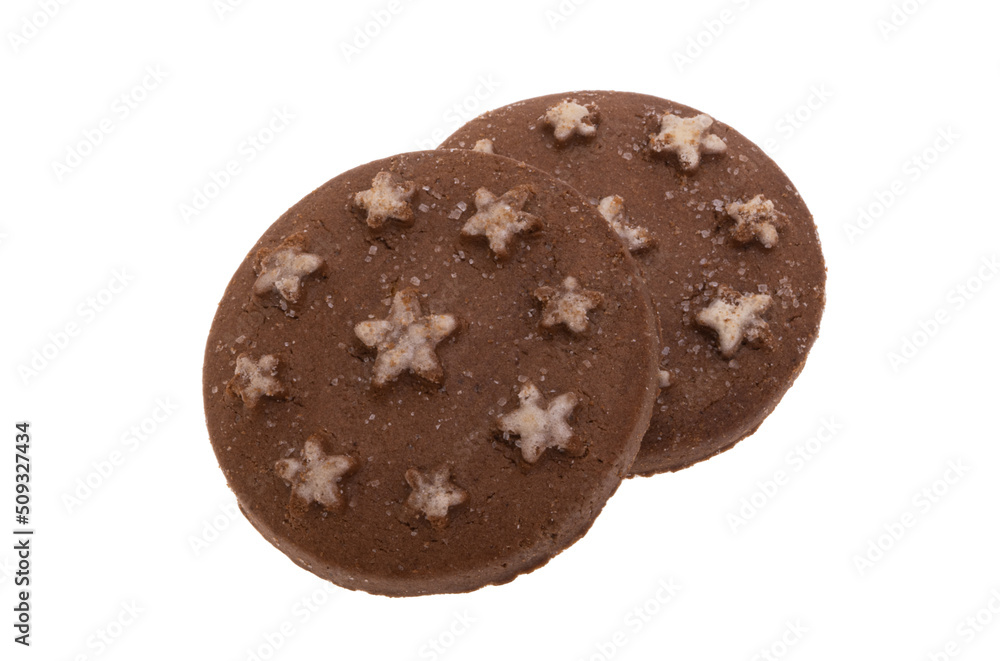 chocolate christmas cookies isolated chocolate christmas cookies isolated