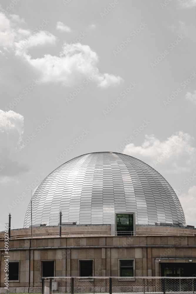 Chorzów, Silesia, Poland - 05.06.2022: The Revitalisation, architectural and urban development, Planetarium and Astronomical Observatory in Chorzów - obrazy, fototapety, plakaty 