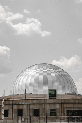 Chorzów, Silesia, Poland - 05.06.2022: The Revitalisation, architectural and urban development, Planetarium and Astronomical Observatory in Chorzów