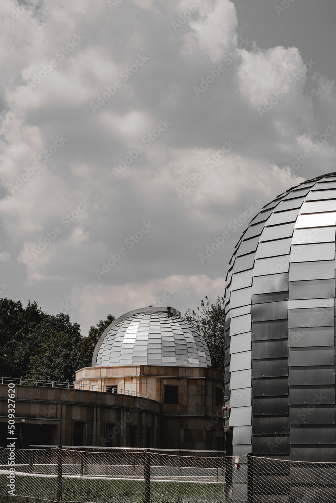 Chorzów, Silesia, Poland - 05.06.2022: The Revitalisation, architectural and urban development, Planetarium and Astronomical Observatory in Chorzów Chorzów, Silesia, Poland - 05.06.2022: The Revitalisation, architectural and urban development, Planetarium and Astronomical Observatory in Chorzów