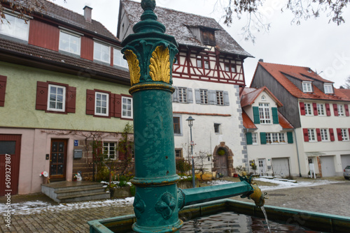 Brunnen in der Altstadt Rosenfeld im Zollernalbkreis in Baden-Württemberg photo